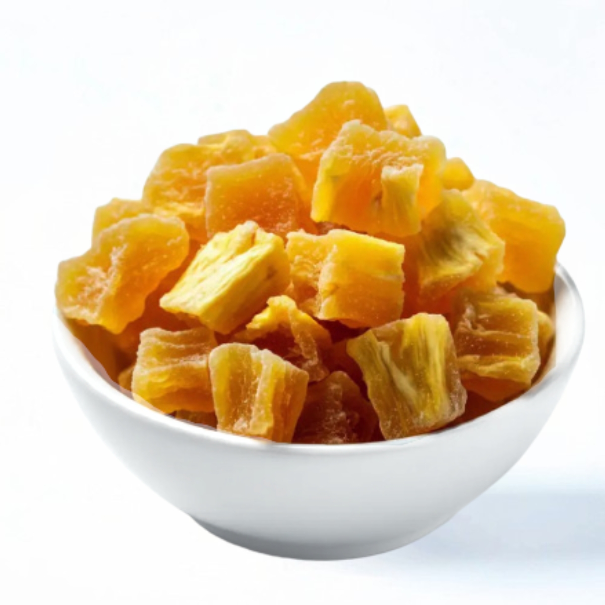 How should dried pineapple be stored?